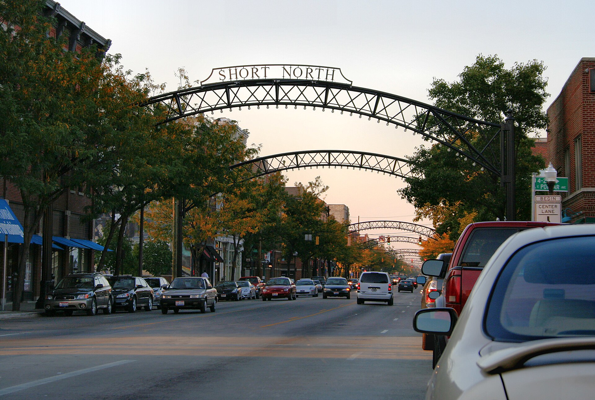 Short North arches spanning High Street in Columbus